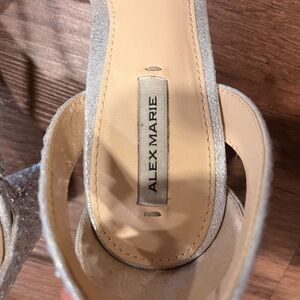 Alex Marie Silver Heels Sophisticated Dressy Footwear